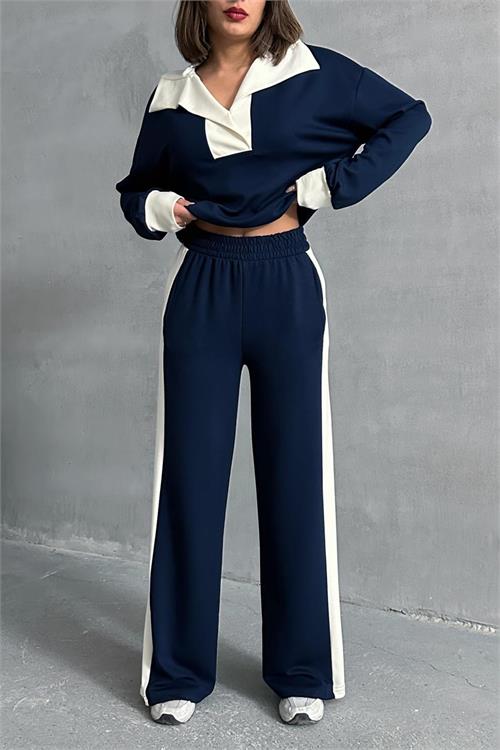 XXL Butik kadın modal kumaş geniş yaka eşofman takımı X-NBG073 