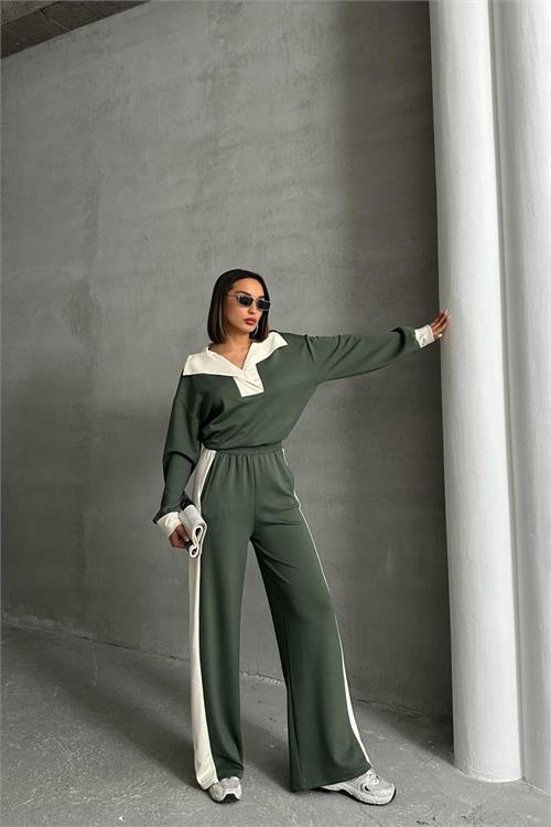 XXL Butik kadın modal kumaş geniş yaka eşofman takımı X-NBG073 